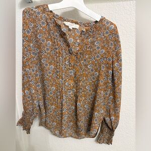 Loft XS Petite Floral Blouse